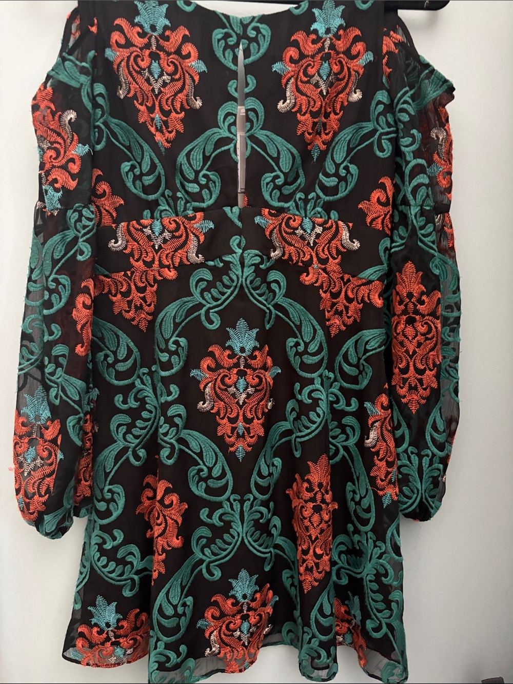 Free people embroidered cold shoulder dress size 4